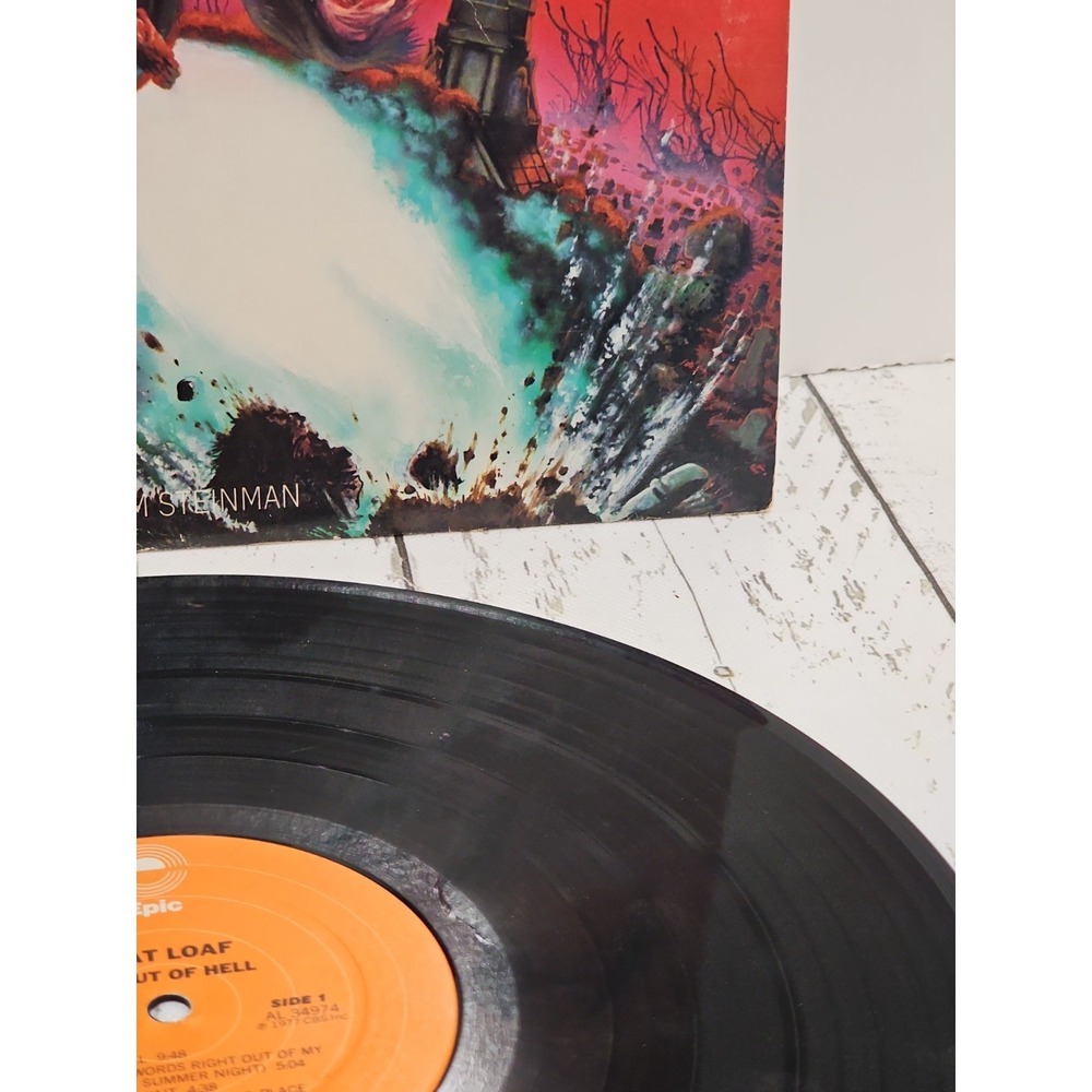 Meat Loaf Bat Out Of Hell Vintage Vinyl LP 1977 Epic Cleveland Record PE-34974 - Picture 9 of 14